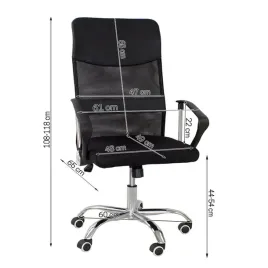 fotel-biurowy-obrotowy-regulowany-czarny-wygodny-wysokie-oparcie-chrom-l526