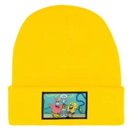 czapka-zimowa-dziecieca-spongebob-skalmar-bajka-prezent-wzory-zolta
