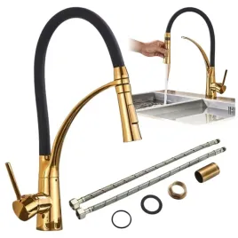 bateria-kuchenna-stojaca-czarna-zlota-wyciagana-wylewka-elastyczna-ruchoma