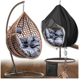 hustawka-kokon-fotel-wiszacy-kosz-ogrodowy-brazowy-poduszki-pokrowiec