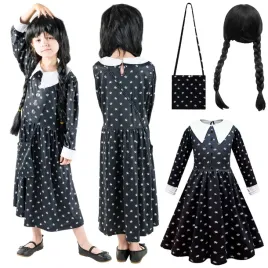 stroj-wednesday-addams-sukienka-peruka-kostium-przebranie-dziewczynki-bal