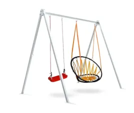 zestaw-hustawka-ogrodowa-deska-bocianie-gniazdo-pomaranczowe-stelaz-bialy