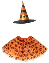 stroj-czarownica-wiedzma-halloween-kapelusz-w-paski-klamra-tutu-dynia