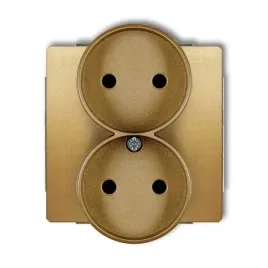 karlik-deco-gniazdo-podwojne-do-ramki-soft-b-u-2x2p-zlote-29dgprso-2p
