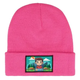 czapka-beanie-zimowa-ciepla-rozowa-dla-dzieci-motyw-stumble-masters-wz