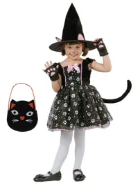 kostium-na-bal-kotek-czarownica-sukienka-kapelusz-rekawiczki-torebka-kot