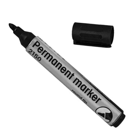 Marker permanentny okrągły wodoodporny 2150 czarny 1 sztuka
