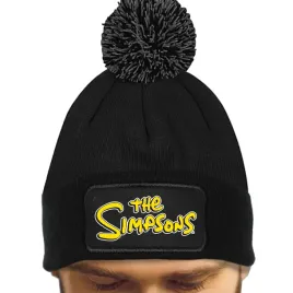 czarna-czapka-zimowa-z-pomponem-the-simpsons-ciepla-na-prezent-mix-wzorow