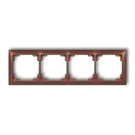 karlik-deco-soft-ramka-poczworna-4-krotna-uniwersalna-brazowy-met-9drso-4