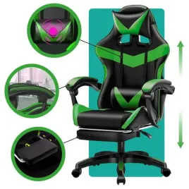 fotel-gamingowy-games-zielony-czarny-z-podnozkiem-krzeslo-obrotowe-poduszki