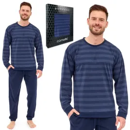 pizama-meska-cornette-loose-117-279-bawelniana-w-paski-z-dlugi-rekawem-xxl