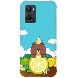 etui-do-oppo-a96-4g-antishock-lemon-brown-line-friends-wzory