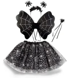 stroj-przebranie-pajaka-spodniczka-tutu-opaska-skrzydla-karnawal-halloween