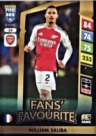 panini-fifa-365-2025-fans-favourite-34-william-saliba-arsenal