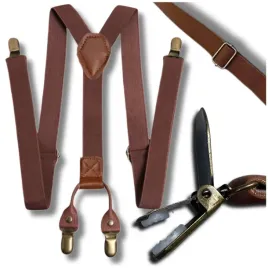 szelki-meskie-damskie-elastyczne-mocne-eleganckie-do-spodni-solidne-brazowe