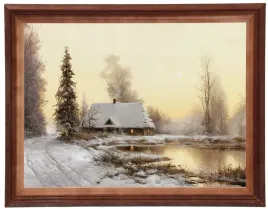 reprodukcja-obrazu-w-ramie-30x40-cm-stara-chata-zima-zygmunt-konarski