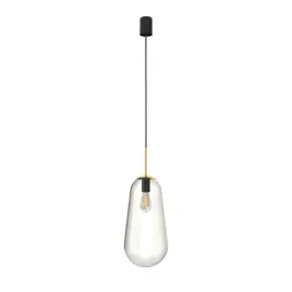 lampa-wiszaca-czarna-zlota-szklany-klosz-nad-stol-bar-loft-pear-nowodvorski