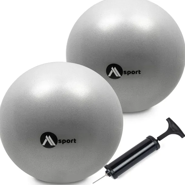 ZESTAW 2x PIŁKA DO PILATESU REHABILITACYJNA 22CM JOGA FITNESS + POMPKA 2szt