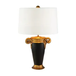 lampa-stolowa-z-zywicy-czarna-zlota-z-bialym-abazurem-klasyczna-flambeau