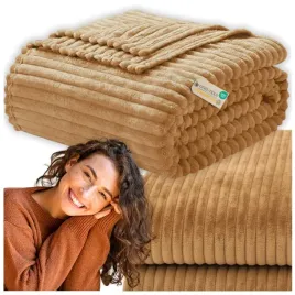 koc-brazowy-wytlaczany-paski-200x220-cm-pled-narzuta-na-lozko-fotel-cieply
