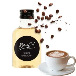 Zdjęcie produktu Syrop waniliowy do kawy Black Cat 100ml syrop barmański cukrowy do drinków