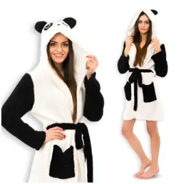 szlafrok-panda-cieply-damski-z-kapturem-wiazany-bialy-czarny-przed-kolana-s