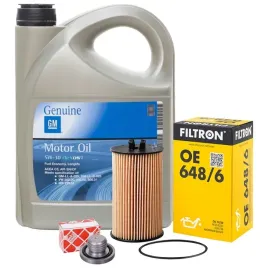 olej-gm-dexos2-5l-5w30-filtr-oleju-korek-astra-h-j-corsa-e-insignia-a