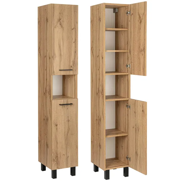 Słupek łazienkowy szafka łazienkowa regał do łazienki dąb wotan loft 30 cm