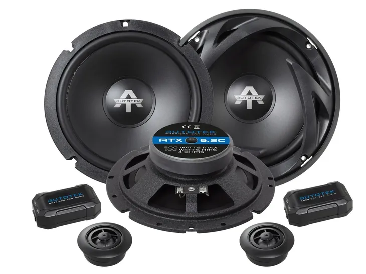 Autotek ATX6.2C Głośniki samochodowe System 165mm 16,5cm Tweeter Zwrotnice