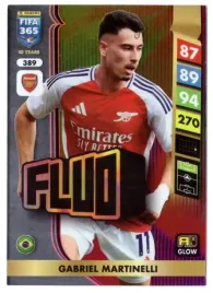 panini-fifa-365-2025-glow-fluo-389-gabriel-martinelli-arsenal