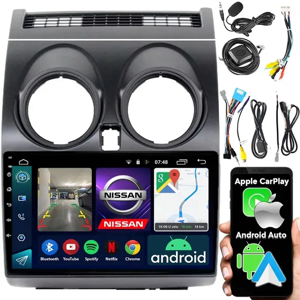 RADIO SAMOCHODOWE NCS RS-305 NISSAN QASHQAI J10 2006-2013 ANDROID NAWIGACJA