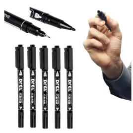 marker-wodoodporny-permanentny-pisak-dwustronny-czarny-0-5mm-1mm-5-szt