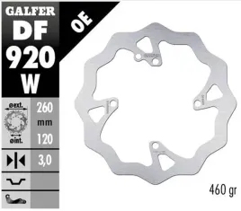 tarcza-hamulcowa-galfer-df920w-260x120x3mm-wave-przod-do-wp-kayaba