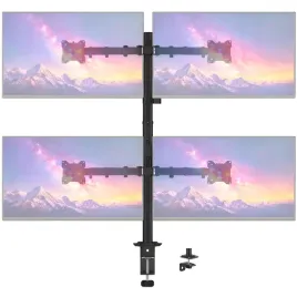 uchwyt-biurkowy-do-4-monitorow-17-32-vesa-100100-75x75-wieszak-regulowany
