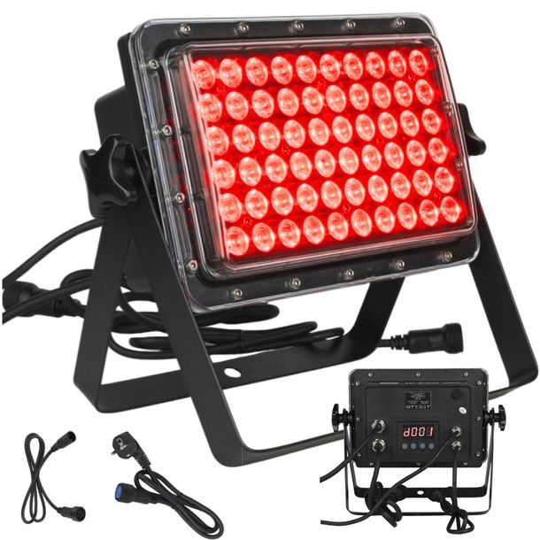 REFLEKTOR ZEWNĘTRZNY SCENICZNY EFEKT ŚWIETLNY LAMPA LED RGB STROBOSKOP IP68