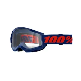 gogle-100-procent-strata-2-navy-clear-lens-granatowe-czerwone