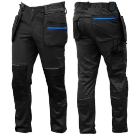 spodnie-robocze-meskie-ochronne-pas-trwale-elastyczne-wygodne-duzo-kieszeni