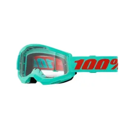 gogle-100-procent-strata-2-maupiti-clear-lens-seledynowe