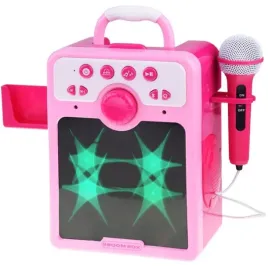 muzyczny-glosnik-rozowy-boombox-dla-dzieci-z-mikrofonem-in0166