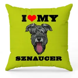 poduszka-zielona-love-my-sznaucer-dla-fana-psow-na-prezent-psy-wzory