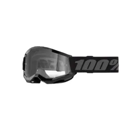 gogle-100-procent-strata-2-youth-junior-black-clear-lens-czarne