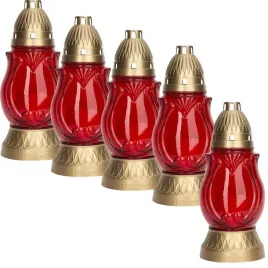 znicze-szklane-255cm-czerwone-z-wkladem-parafinowym-30h-bispol-5-sztuk