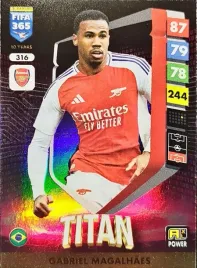 panini-fifa-365-2025-power-titan-316-gabriel-magalhaes-arsenal