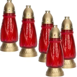 znicze-szklane-29cm-czerwone-bispol-4057-1-z-wkladem-5-sztuk
