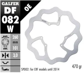 tarcza-hamulcowa-galfer-df082w-260x101x3mm-wave-na-przod-honda-crf-250r-l