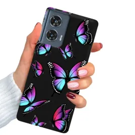etui-do-motorola-edge-50-fusion-obudowa-mat-czarne-motyle-motylki-butterfly