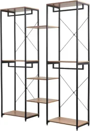 woltu-wieszak-stojacy-na-ubrania-z-polkami-2-3-2-jasny-dab-czarny