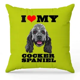 poduszka-zielona-love-cocker-spaniel-dla-fana-psow-na-prezent-psy-wzory