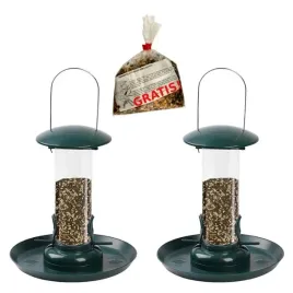 karmnik-dla-ptakow-wiszacy-tuba-zielony-karma-gratis