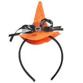 opaska-mini-kapelusz-czarownicy-wiedzmy-pomaranczowy-pajeczyna-halloween